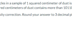 Suppose that the number of asbestos particles in a sample