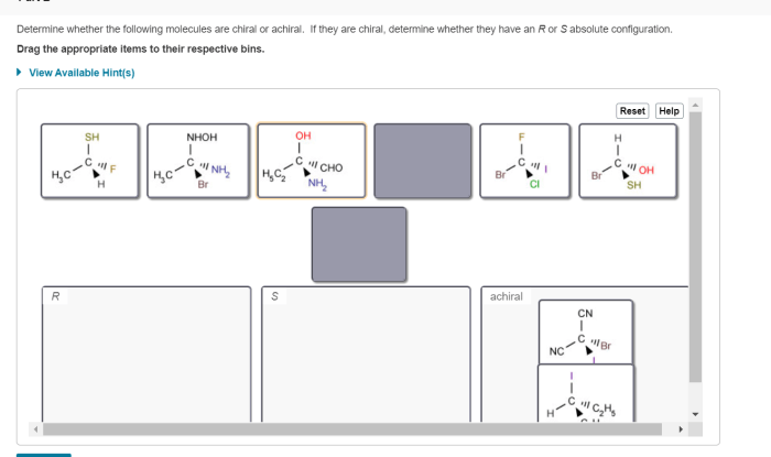 Which of the following molecules are achiral