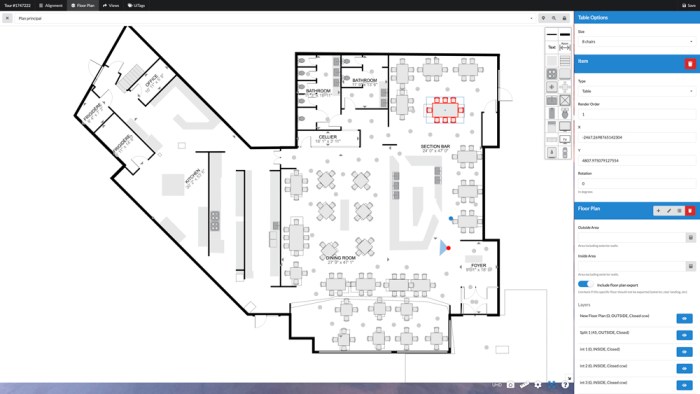 You've designed the floor plan of your restaurant